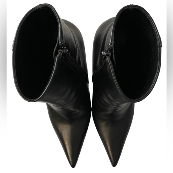 Haider Ackermann Pointy Toe Stiletto Heel Boots Ankle Black Size EUR 37 Side Zip - Picture 3 of 15